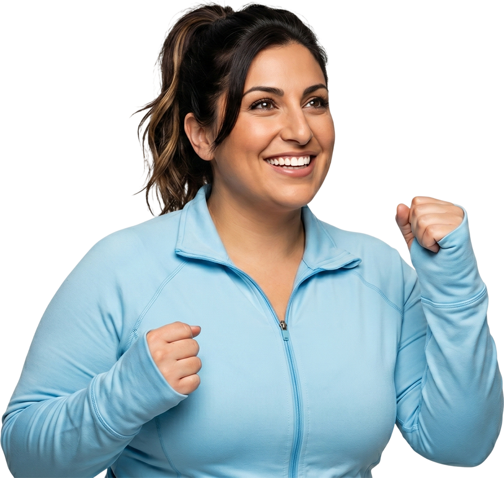 Happy NewSelf member working out